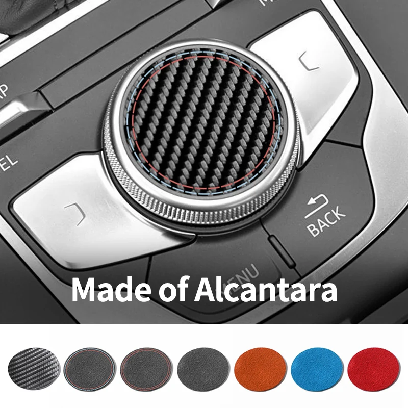 For Audi 8V A3 S3 (2014-2019) Sport Car Multimedia Button Knob Cover Trim Sticker Carbon Fiber Anti Scratch Interior Accessories view 4