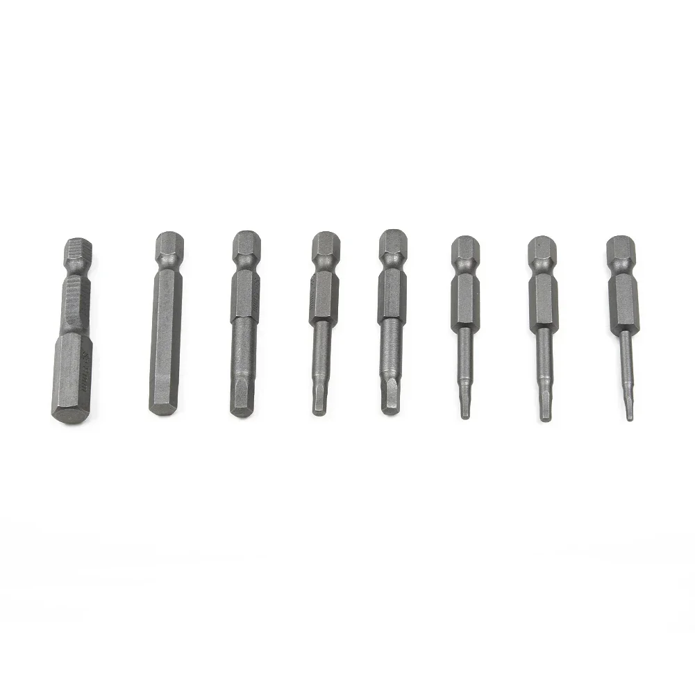 1pc 50mm Magnetic Hexagon Screwdriver Bit Alloy Steel 1/4\