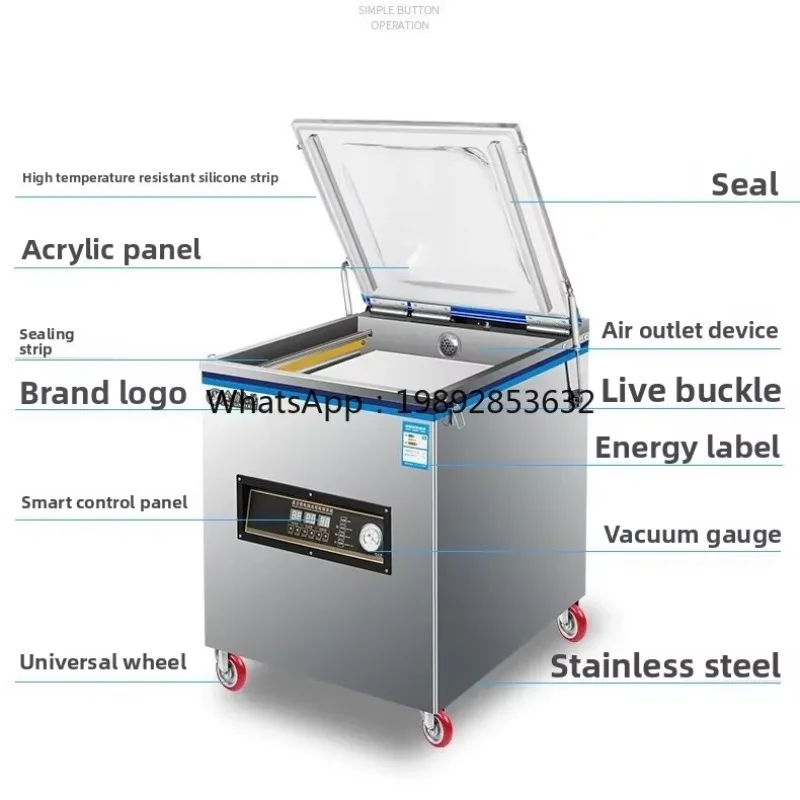 LYY Fully Automatic Vacuum Rice Brick Packaging Machine Commercial Tea Vacuum Machine Household Food Packaging Sealing Machine