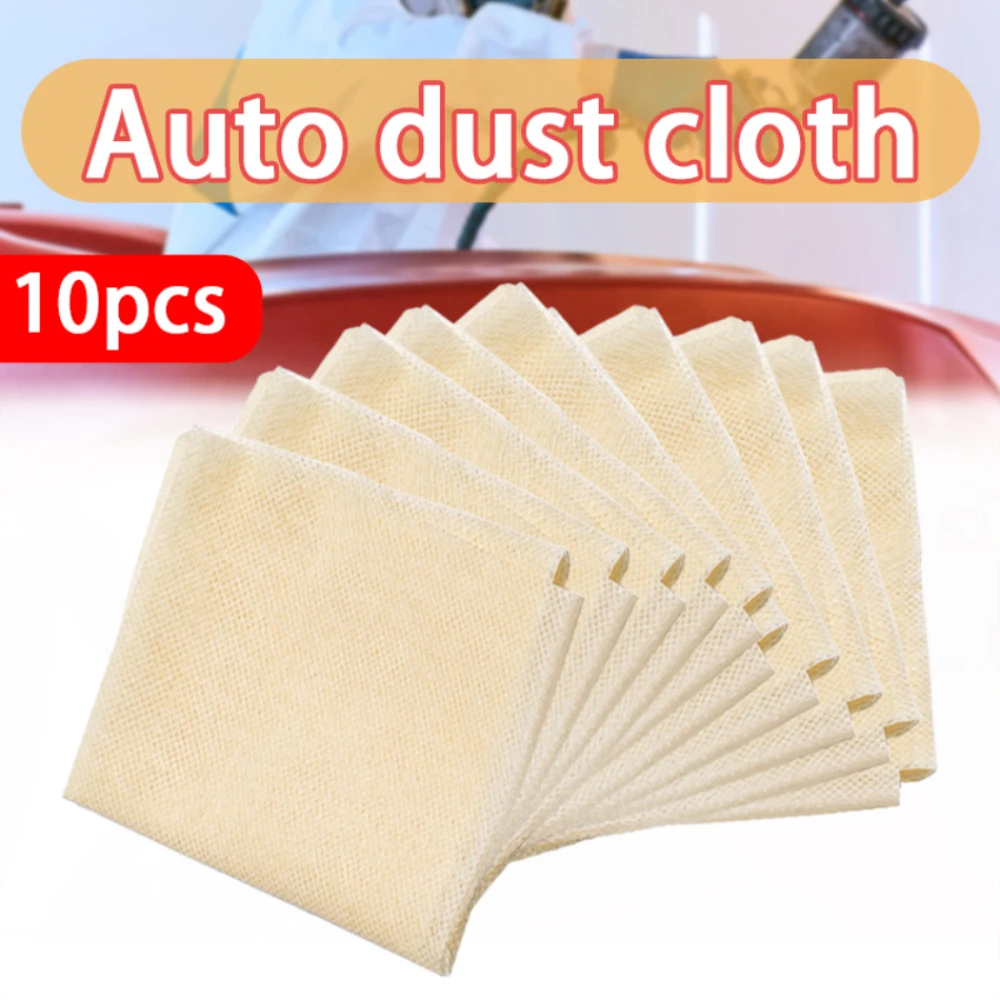 10Pcs 35x22cm Non-Woven Tack Cloth For Automotive Paint Body Shop Dust Removal Sticky Cloth Car Cleaning Cloth Yellow White