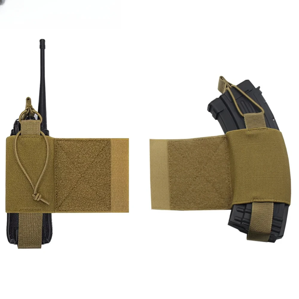 

For VULPO Tactical Elastic Walkie Talkie Holder 5.56/7.62mm Rifle Magazine Pouch Holster Vest V2 FCPC Side Pouch
