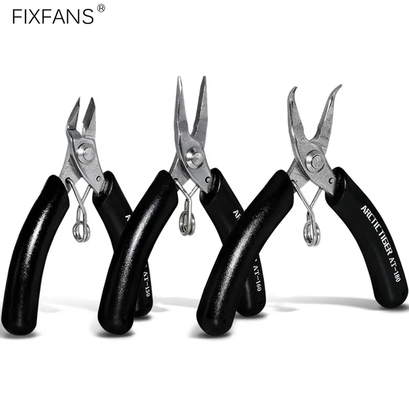 Jewelry Making Pliers Bent Needle Nose Pliers Wire Cutters Diagonal Cutting Pliers for Model Making Wire Wrapping DIY Crafts