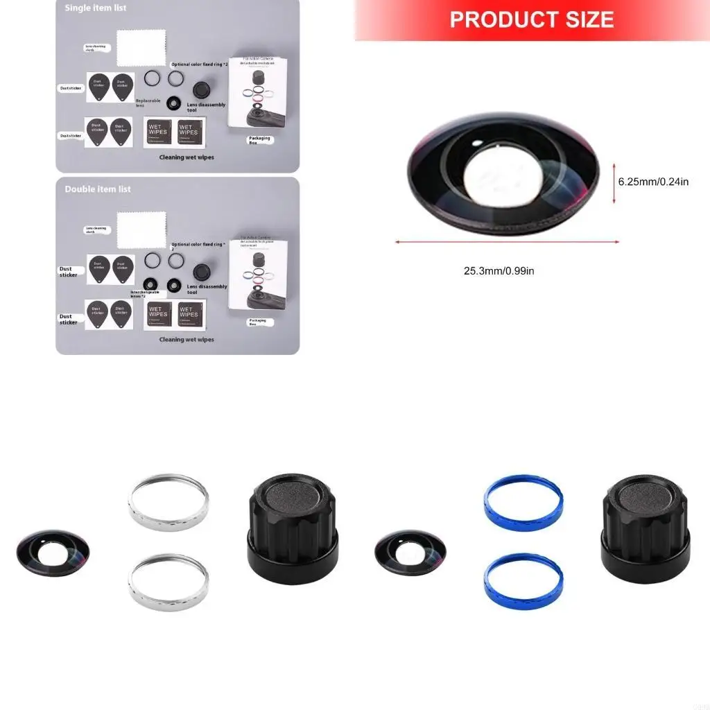G99B Optical Lens Replacement Accessories Lightweight Protective Scratch Resistant Lens For X5 Action Camera Accessories