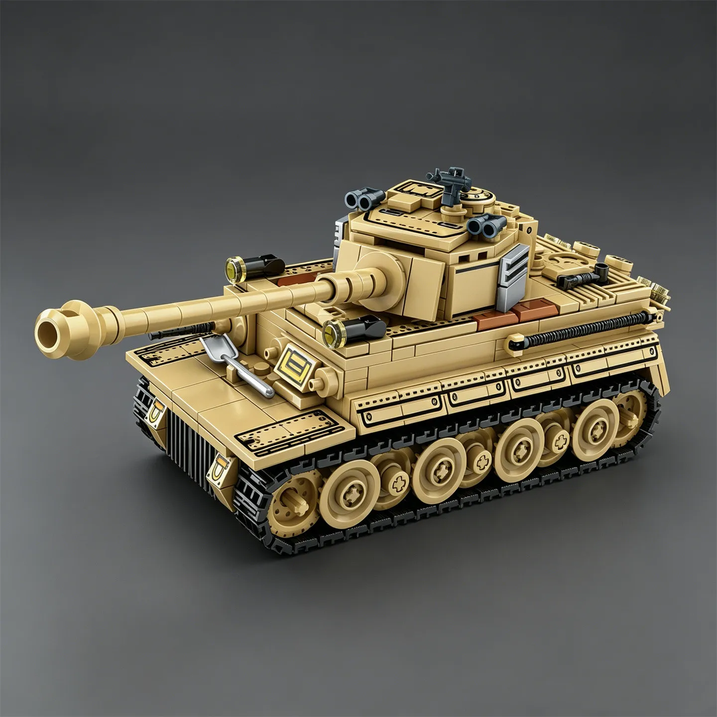 Tiger E Tank Construction Set: Tiger I Tank Model, Toy, Tracked Armored Vehicle