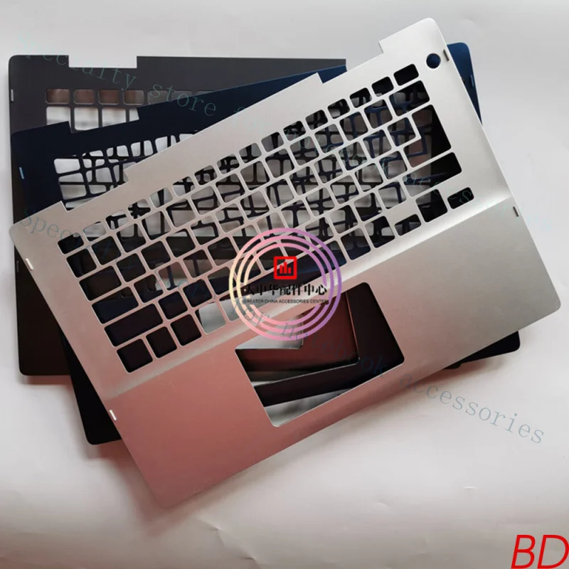 

A+ Для Dell Inspiron 14 5482 5491, верхняя часть корпуса (C-панель) с подставкой для рук, серебристый/серый/синий