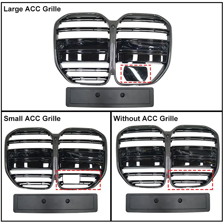 STLFFor BMWs 4 Series G22 شبكة ألياف الكربون المعدلة G22 M نموذج شبكة أمامية من ألياف الكربون الحقيقية يمكن استخدامها مع أو بدون تيار متردد #6