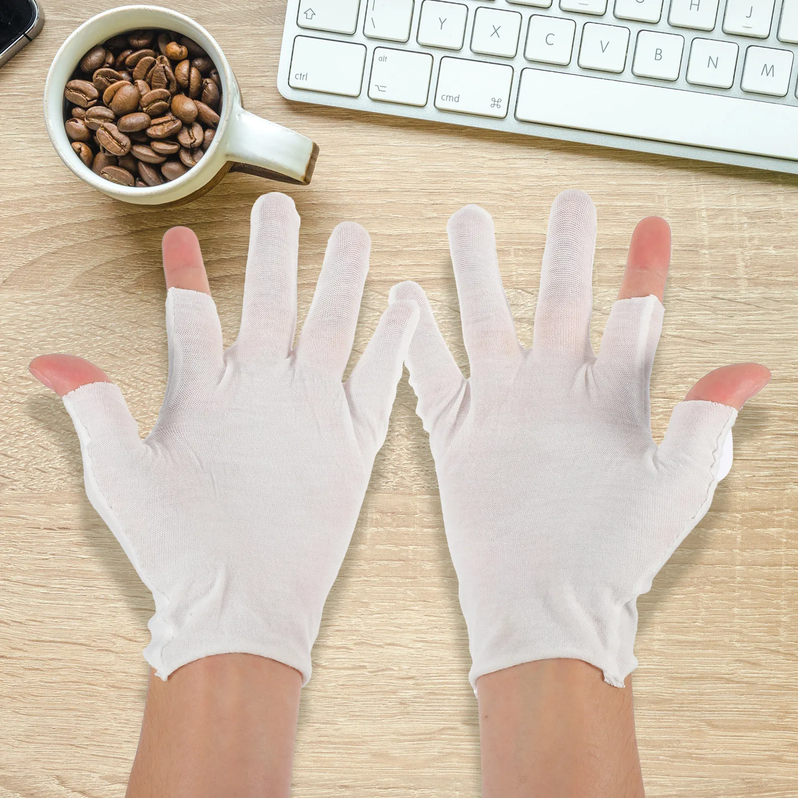 

12 Pairs Cotton for Cotton Gloves For Working Dry Moisturizing Work Gloves Lint Free UV Protection Soft Comfortable