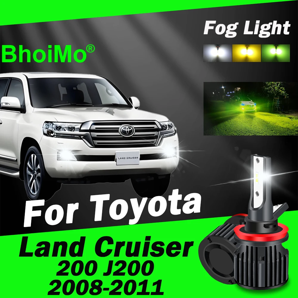 

BhoiMo For Toyota Land Cruiser 200 J200 Front Fog Light Bulb Led Lamp 2008 2009 2010 2011