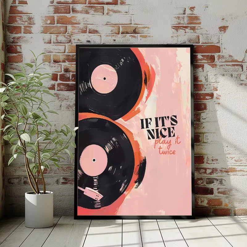 موضة ريترو موسيقى الجاز المشارك مجردة مسجل لاعب الموسيقى رمز قماش الطباعة غرفة نوم المنزل غرفة المعيشة مكتب ديكور #3