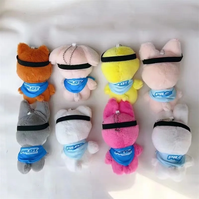 Kpops Pilots Doll Toy PILOT5 Korean Cute Plushie Toys With Jean Skirt LiLongfus Keychain Kawaii Anime Stuffed Animals Dolls Gift