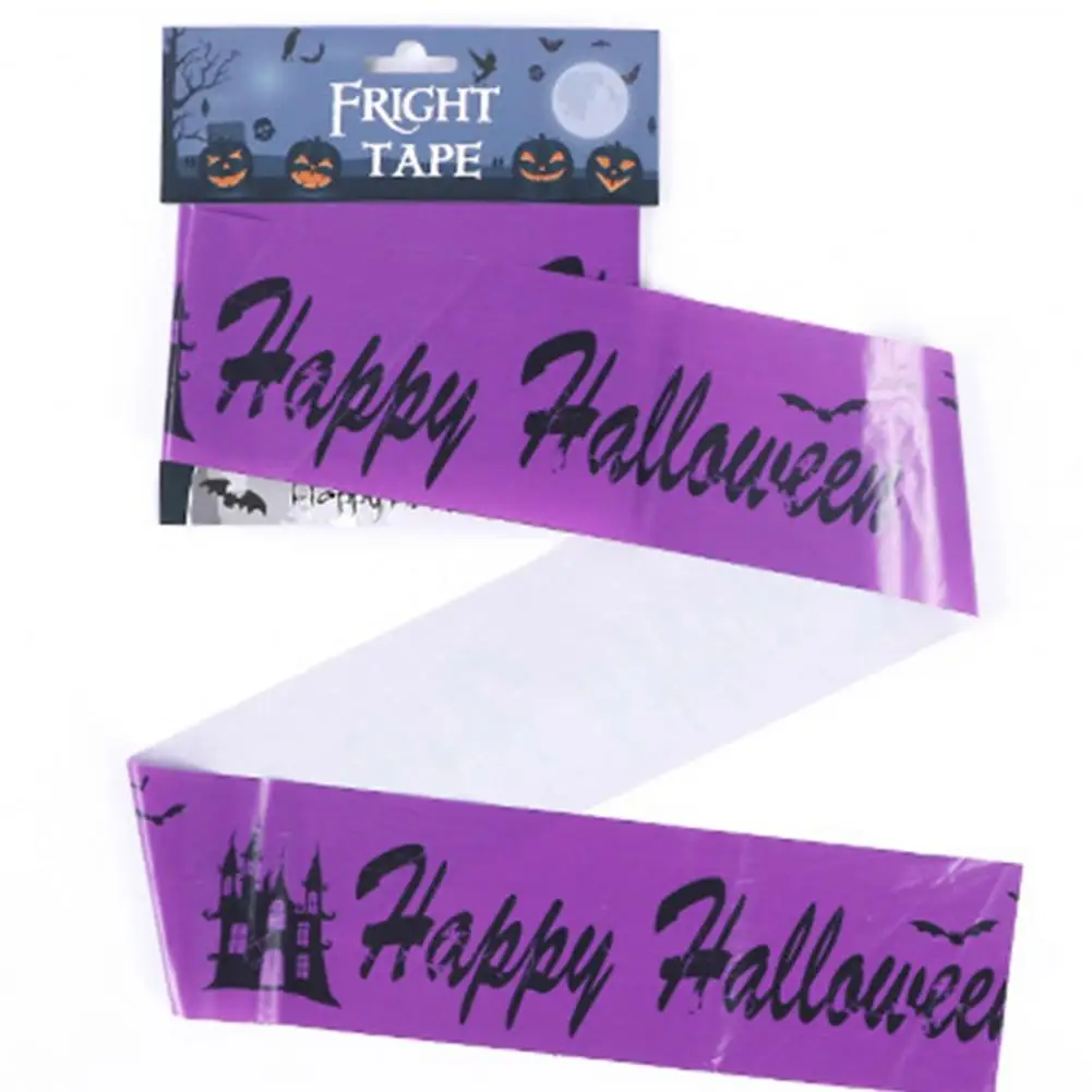 Halloween-themed Warning Tape Outdoor Halloween Decorations Spooky Halloween Warning Tape Props Set for Door Window Yard for A