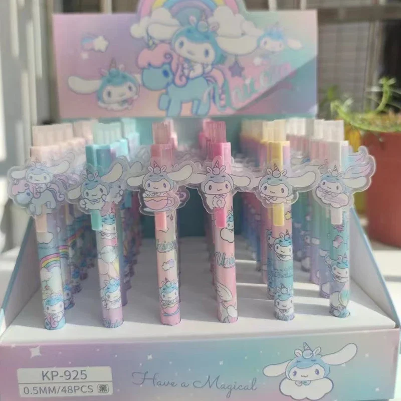 2023 Unicorn New Sanrio Cinnamoroll Acrylic Gel Pen 0.5mm Black Signature Pen Ballpoint Pen School Office Stationery kids gift