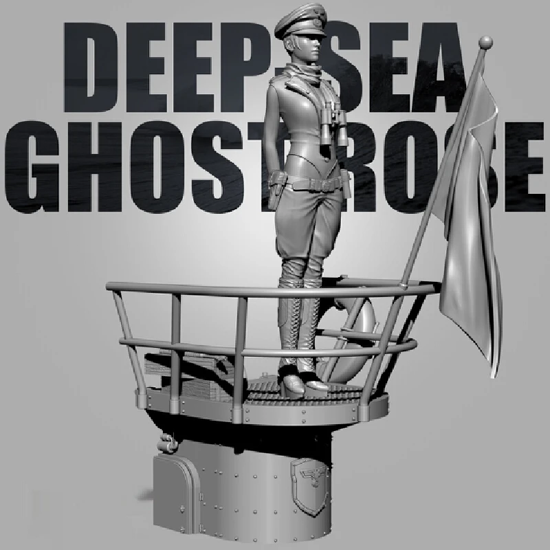 

1/35 Resin Model Figure Deep Sea Ghost Girl Gk Micro Miniature 3d Printed White Model Toy Unassembled And Unpainted Kit