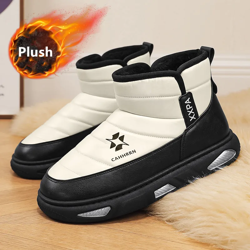 

Winter Snow Boots Man Comfortable Plush Warmed Boots Men Ankle Boots Non-slip Outdoor Cotton Shoes for Men botas para la nieve