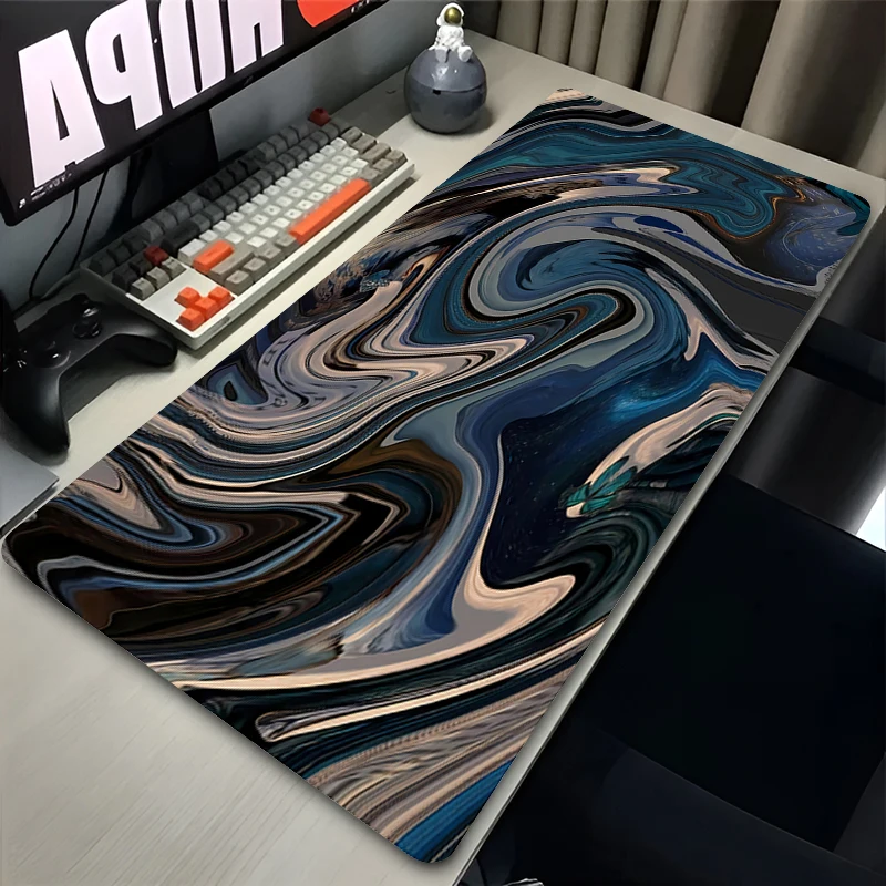 Alfombrilla de ratón con estampado HD de Anime, alfombrilla de goma para juegos de PC, alfombrilla de ratón suave líquida Strata para ordenador, accesorios para jugadores, alfombrilla de teclado antideslizante