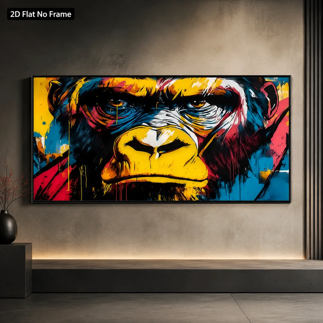 Graffiti Gorilla Face Canvas Paintings Pop Art Living Room Wall Decorative Canvas Prints Large Size Abstract Colorful Posters