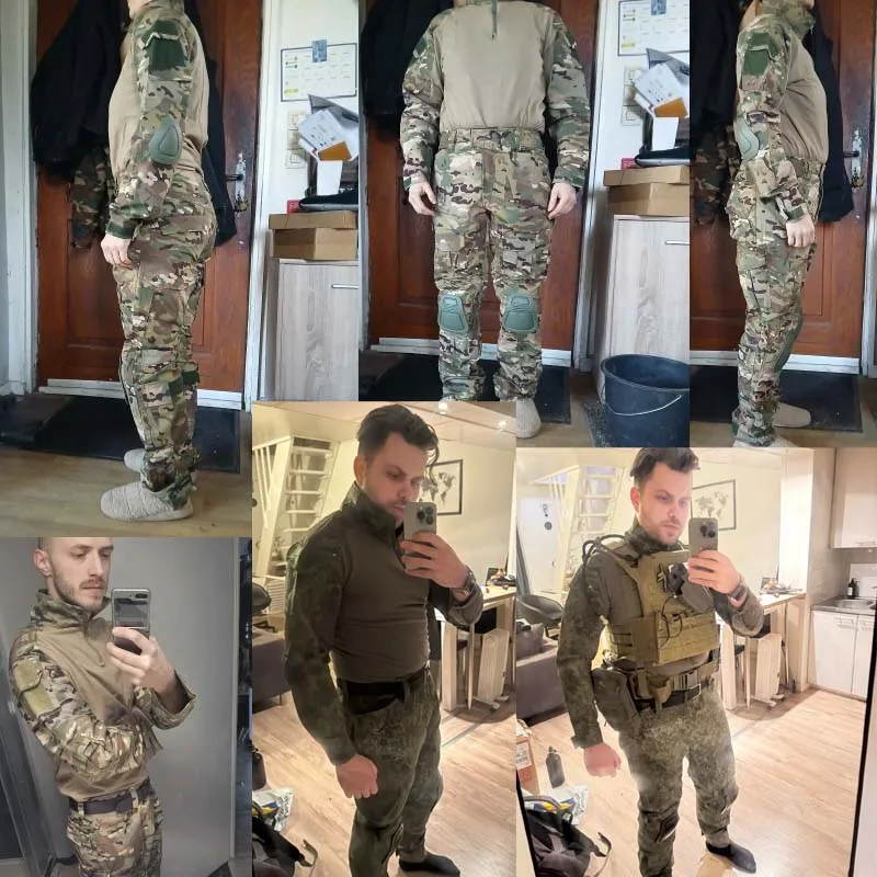 Camiseta táctica manga larga camuflaje transpirable para hombre - imagen 4