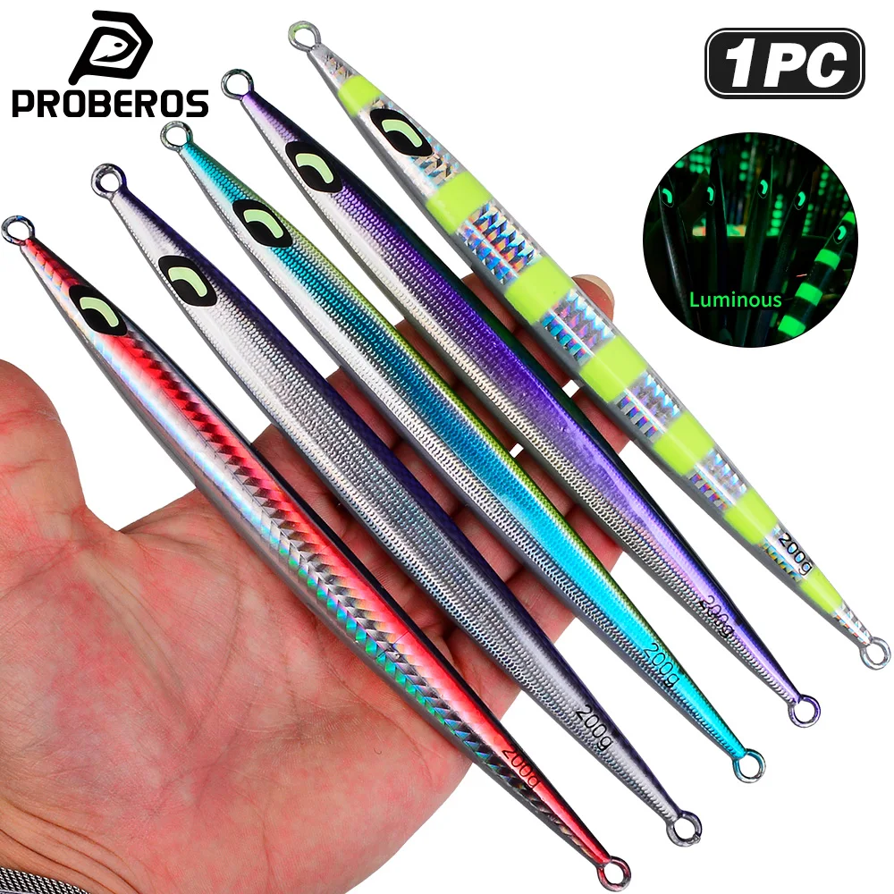 PROBEROS Salzwasser-Angeljigs, 60g 80g 100g 120g 150g 200g Vertikaljigs, Schnelle Speed-Jigs, Tiefsee-Angelköder