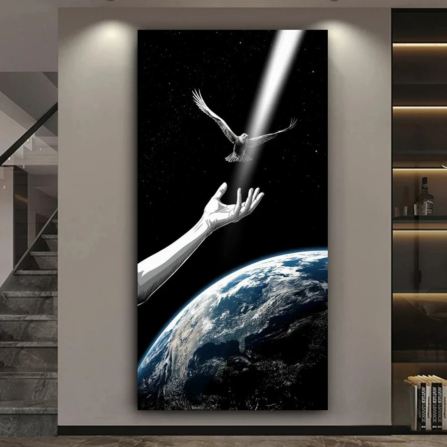 Starry Sky Eagle Picture Large Size Diy Diamond Painting Cosmic Scenery Full Square Round Drill Mosaic Embroidery Kit Wall Decor
