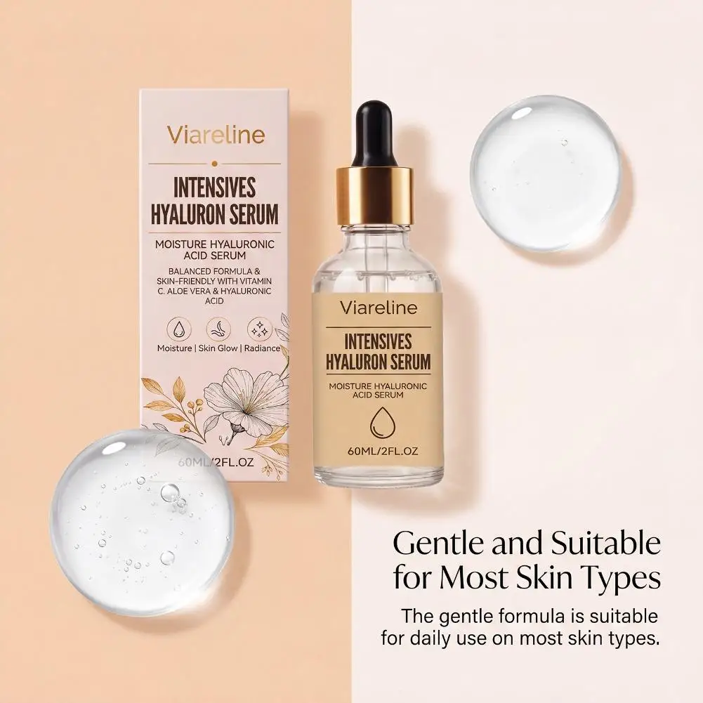Hyaluronic Acid Face Serum 30ml Deep Hydrating Smoothing Dry Skin Nourishing Brightening Daily Skin Care Essence for All Types
