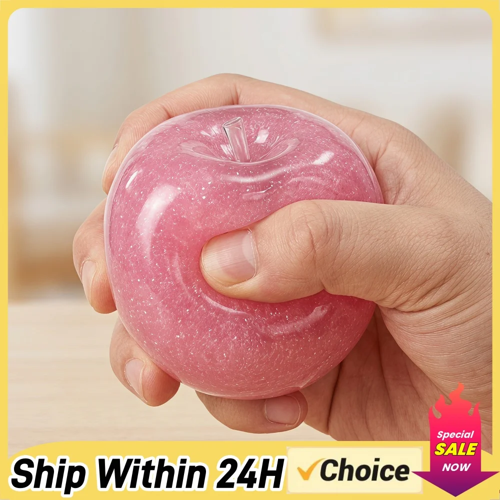 for Apple Slushy Squeeze Toys Slow Rebound Soft Squeeze Dough Pinch Sensory Decompression Toy for Party Favors & Holiday Gifts