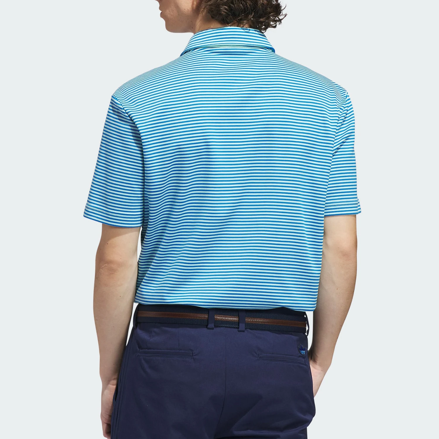 Adidas Authentic Three Leaves Men's Simple Stripes Breathable POLO Shirt KB8625