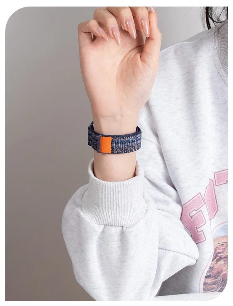 Correa de nailon para Apple Watch, Correa de 45mm-44mm 49mm 42mm-40mm-41mm 38mm 46mm, pulsera iWatch Series 10/ultra2/8/9/6 Se 7