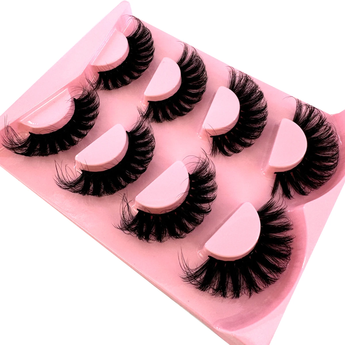 AMSDCN 4 Pairs Fake Eyelashes Thick Long False Eyelashes Dramatic Lashes 3D Faux Mink Eyelashes Wholesale Full Strip Lashes Ma
