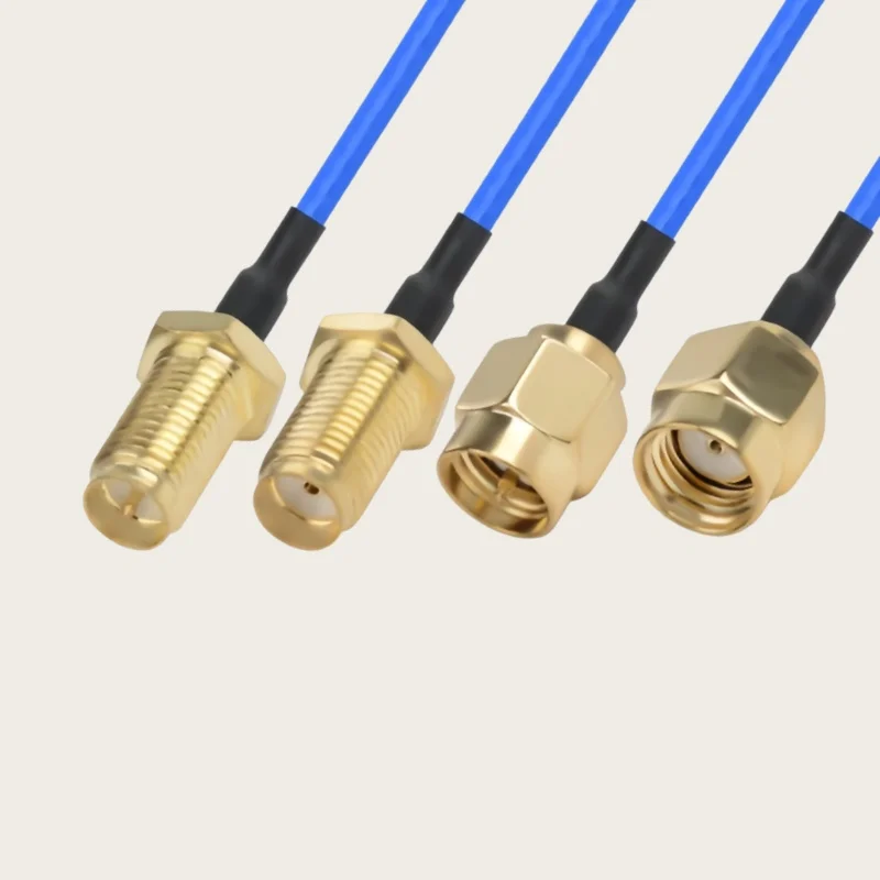 RG405 SMA To SMA Male Female Right Angle Connector Crimp for RG405 086 cable Test Cable adapter
