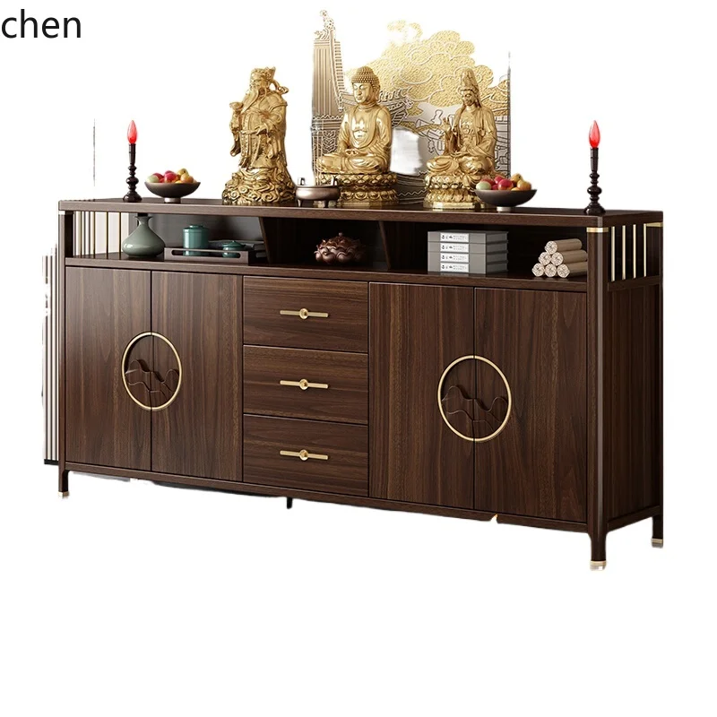 

HTT table incense table household shrine new Chinese Buddha Gongtai Shentai God of Wealth incense rural middle hall