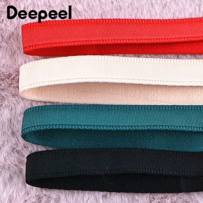5/10/20/30M 10mm Tubular Elastic Band Underwear Bra Strap Fishbone Protective Webbing Dresses Corset Tape DIY Sewing Accessories