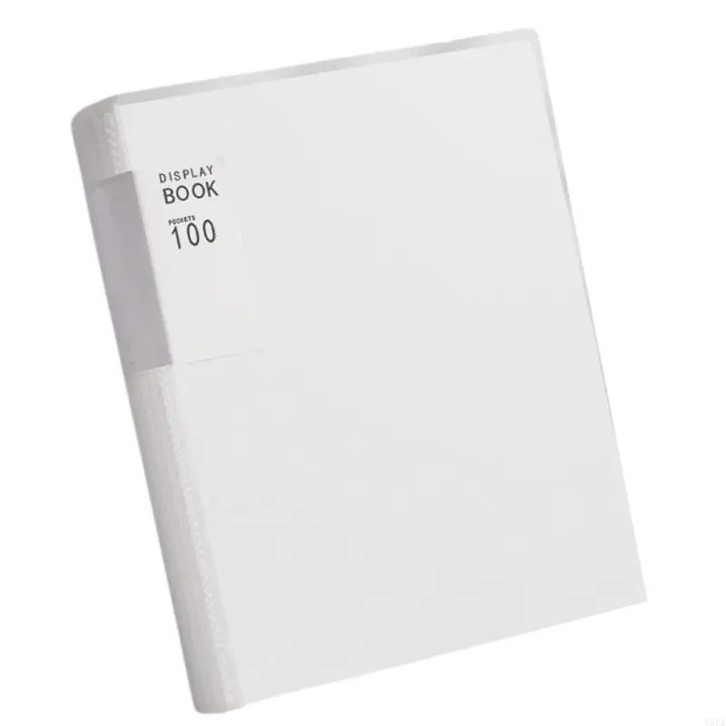 Y5LB 大容量ドキュメントオーガナイザー 100 ポケットプレゼンテーションフォルダー レターサイズ表示ブックフォルダー 透明ラベルウィンドウ付き