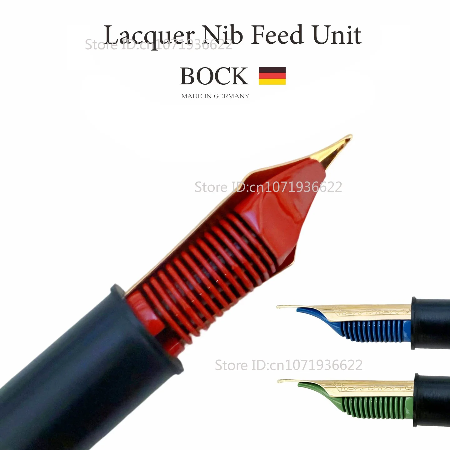 Handmade Urushi Lacquer Red Feed Genuine German BOCK Fountain Pen 6# 35 Nib Assembly Original Imported Plain Lacquer Version