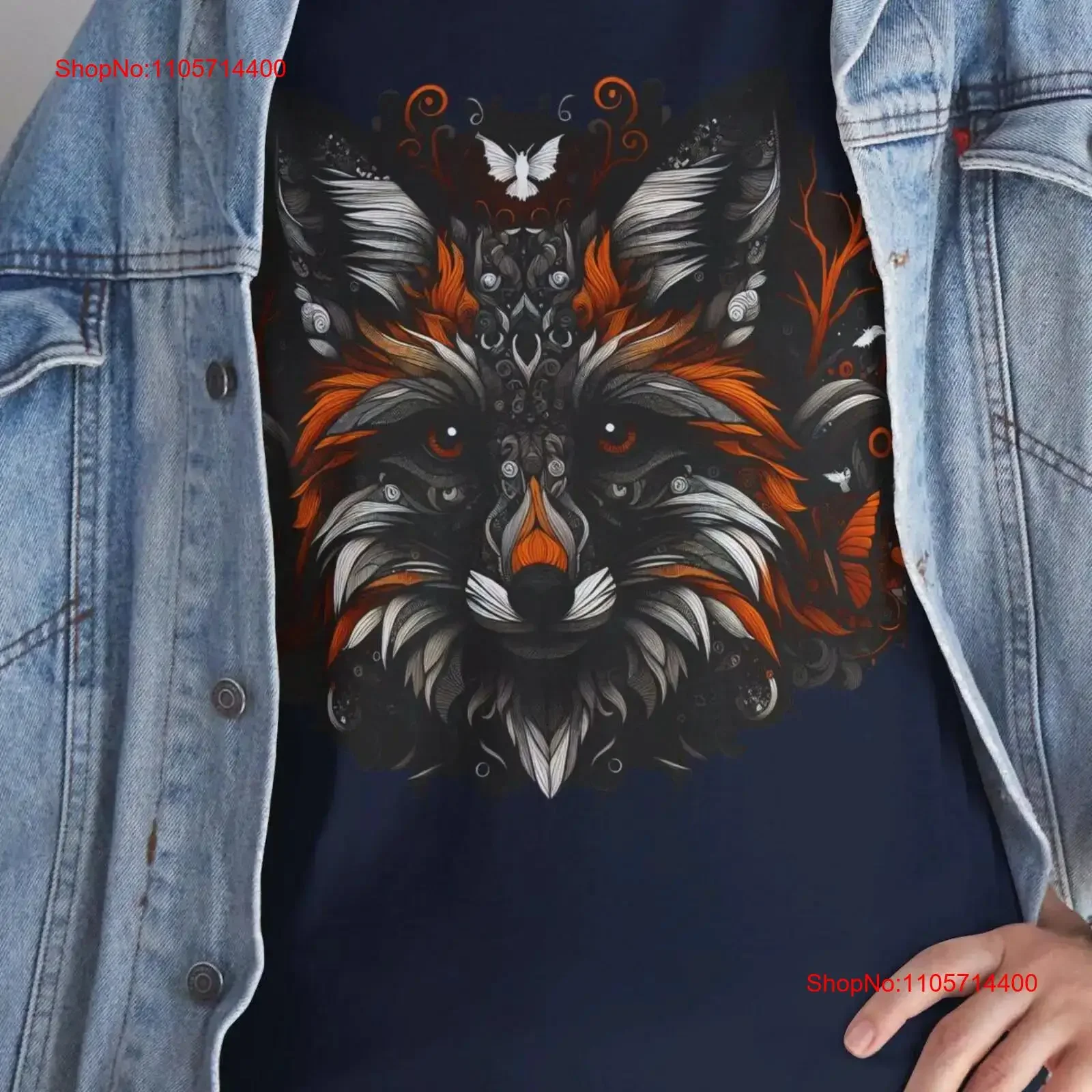 Elegant Halloween Fox T shirt Stylish Heavy Cotton Premium Quality Available in White Grey Black Blue Red vintage Washed