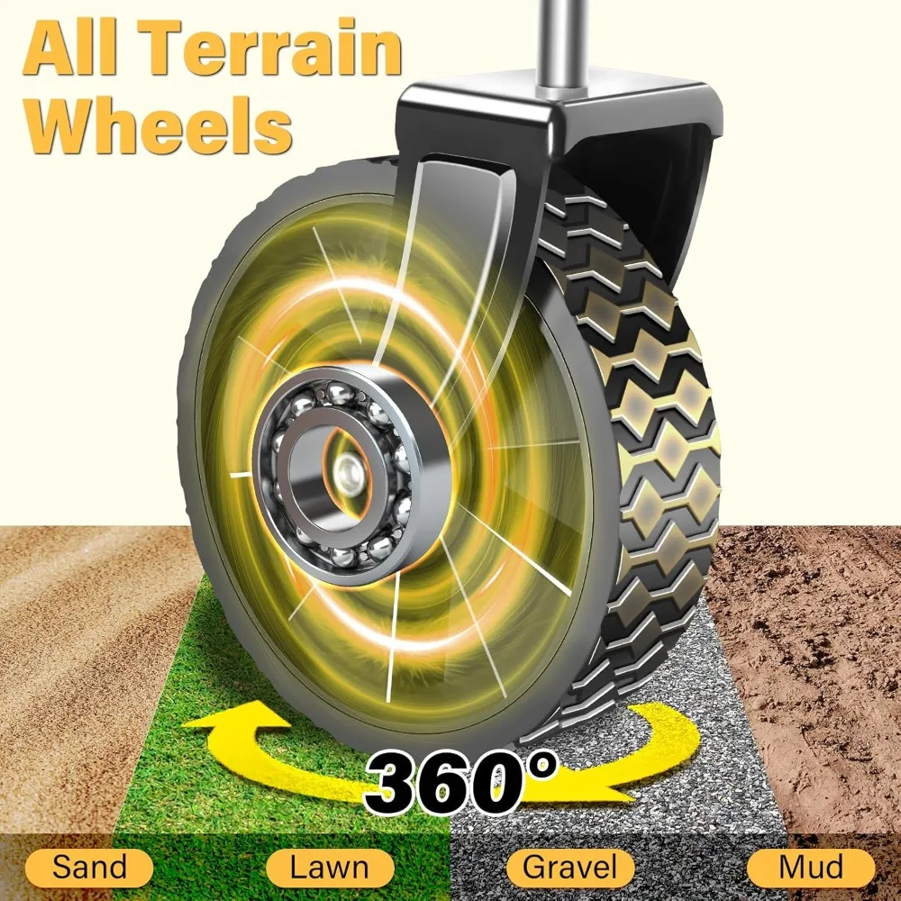 Chariot pliable d'une capacité de 360 lb – Chariot utilitaire tout-Terrain portable pour le camping, le shopping, le sport et les voyages