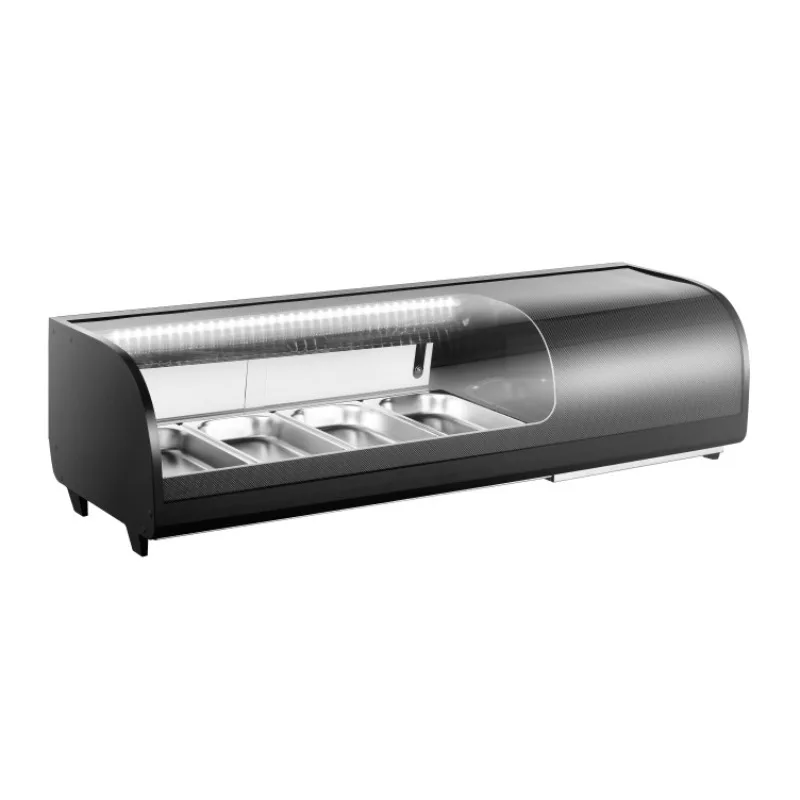 

Commercial Sushi Refrigerated Cabinet Japanese Seafood Salmon Sashimi Fresh-keeping Cabinet Desktop Small Deli Cold