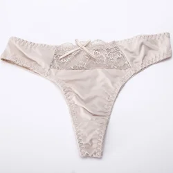 Women Ice-silk Seamless Panties One-piece Solid Colour Thong Sexy Panties For Women G String Underwear Lingerie Plus Size XL New