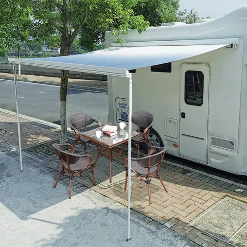 klemm markise mit gelenkarm Klemmmarkise, Handkurbel Solarleuchte UV 50+ 400cm, Grau – RWHOME Leiter Größe:TRIANGLE 5.0x5.0x5.0m MERCEDES CLASSE G mercedes-g-klasse-w463-camper-mit-dachzelt