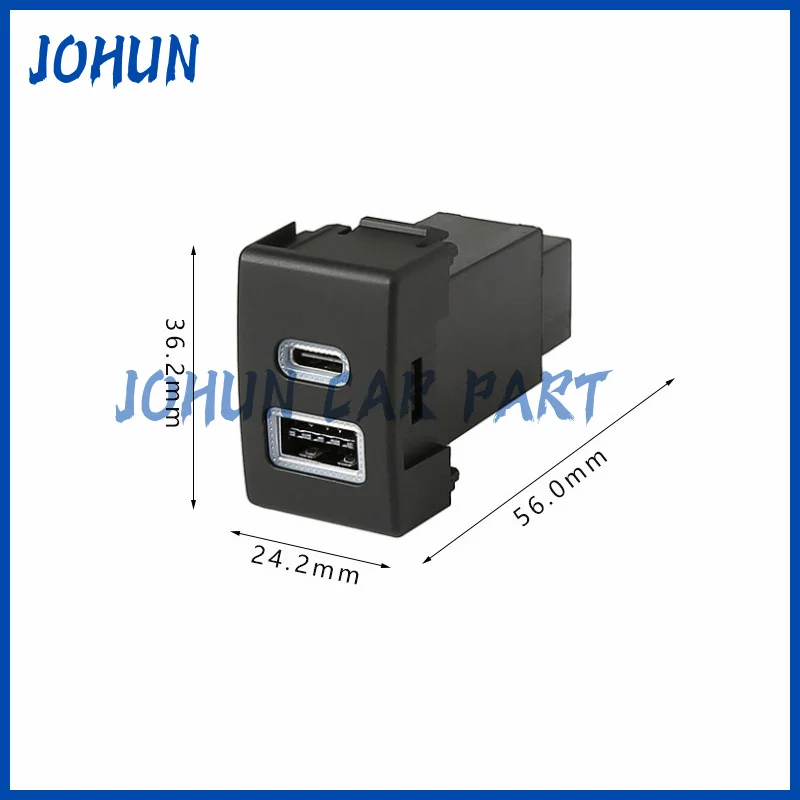 Red LED Light 12V Car USB QC3.0 Type-C PD Dual Charger Interface Socket Phone Charging Adapter For Suzuki Jimny 2007-2015