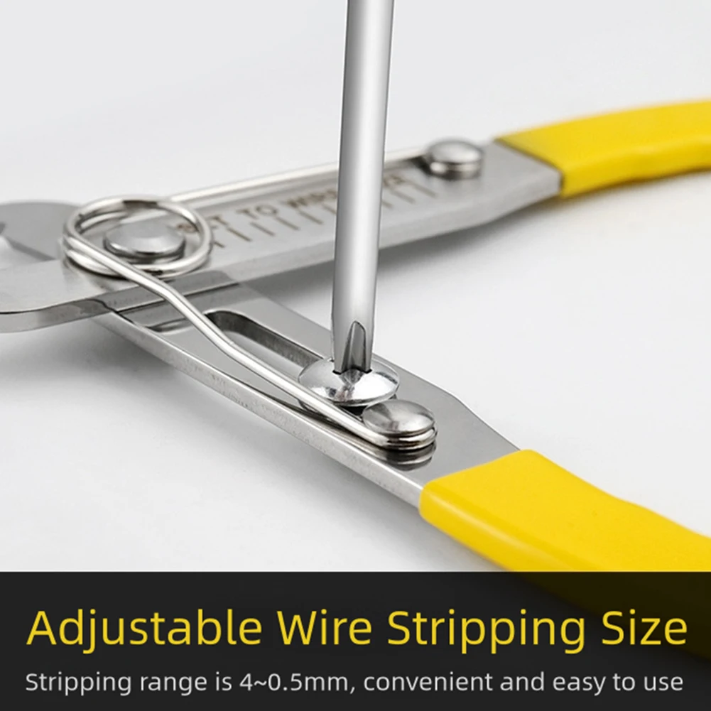 

Регулируемый инструмент для зачистки проводов, 0,5-4,0 мм, плоскогубцы для электрика, резак для зачистки проводов из нержавеющей стали, обжимной провод для электрика
