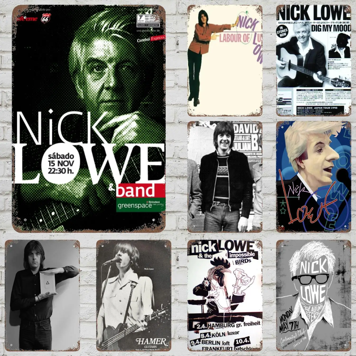 Nick Lowe-letreros de Metal para decoración de pared, carteles de estaño Vintage, decoración de carteles de Metal de capitán para Bar, Pub, Club, decoración de pared