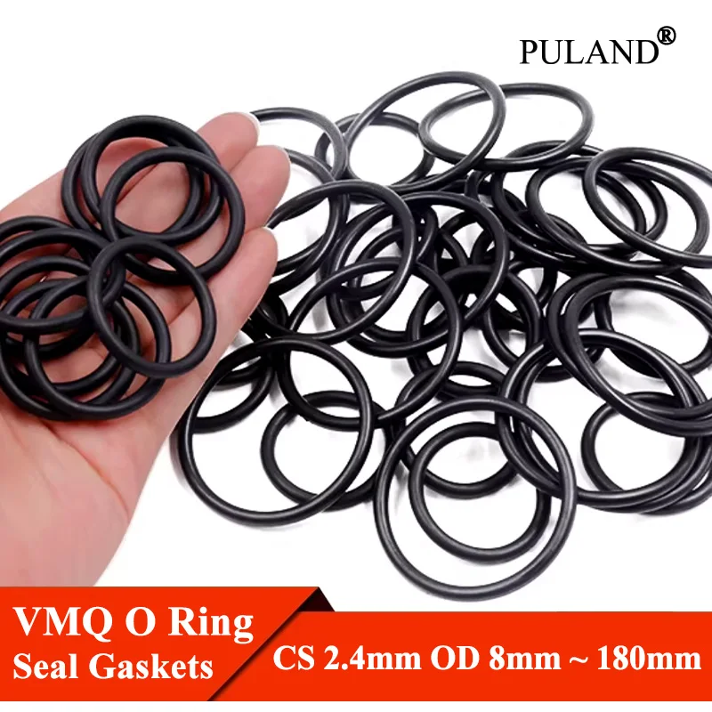 10-100Pcs NBR O-ring CS 2.4mm OD 6~180mm Black Nitrile Butadiene Rubber Oil High Temperature Resistant Insulated Sealing Gasket