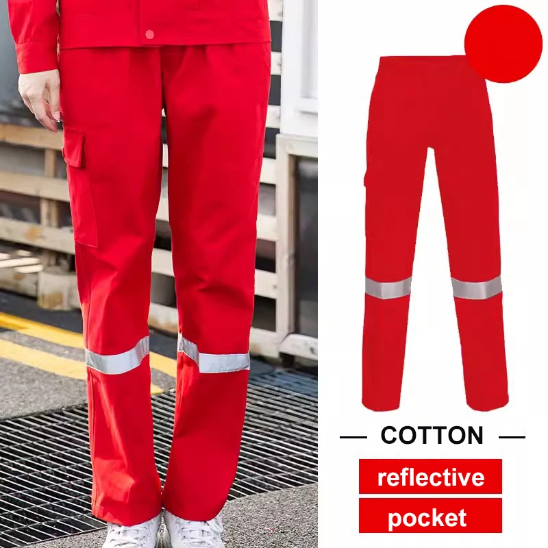 Pantalones informales reflectantes con bolsillos para hombre, calzas de trabajo de alta visibilidad, a la moda, para primavera y otoño