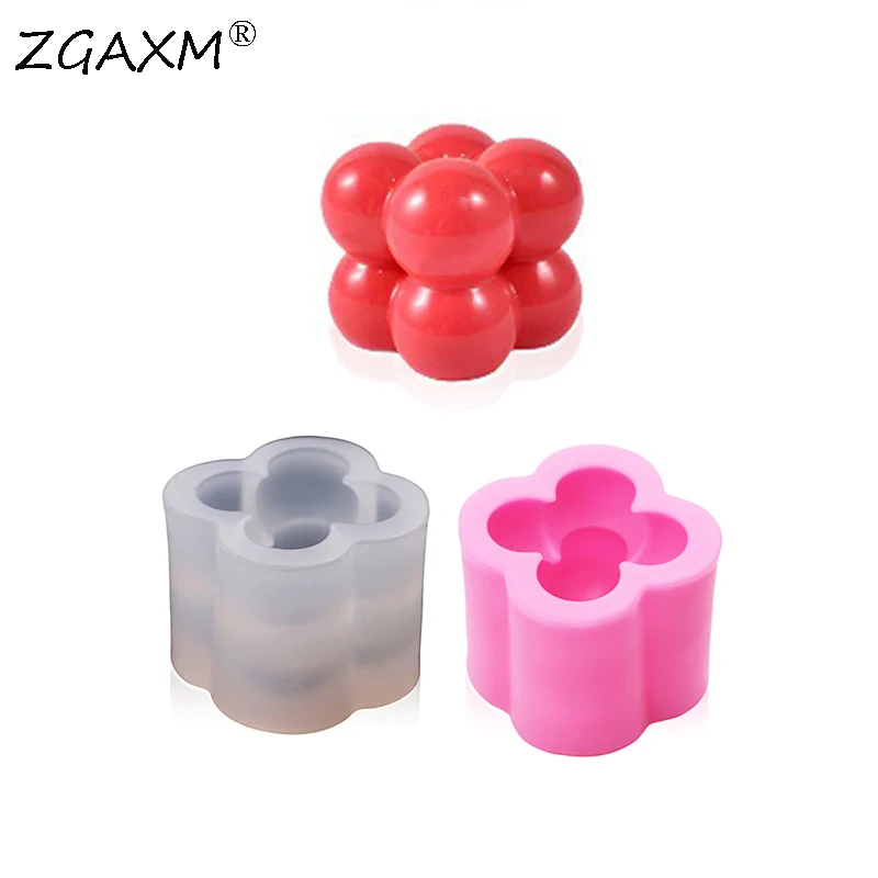 LM 182-3D Bubble shape magic cube scented candle silicone mold DIY Craft Candle Soap Mold Ball Crystal Epoxy clay Mould