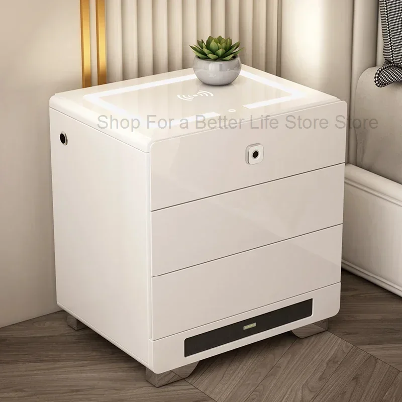 

Gamer Smart Bedside Tables Drawers Organizer Minimalist Fashion Bedside Tables Corner Charging Nachttisch Home Furniture FY20XP