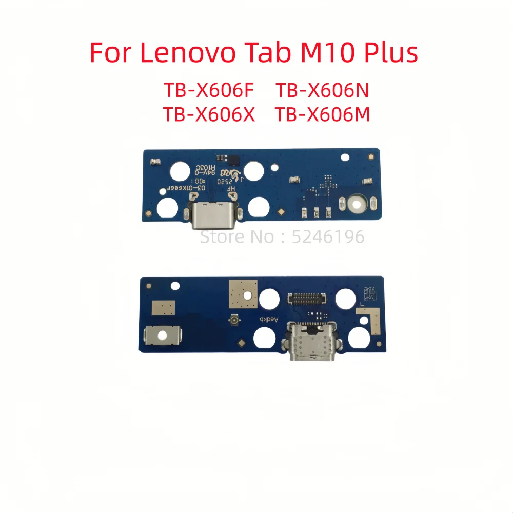 1pcs USB Charging Port Base Charger Board Connector For Lenovo Tab M10 Plus TB-X606F TB-X606X TB-X606N TB-X606M Replace Part ﻿