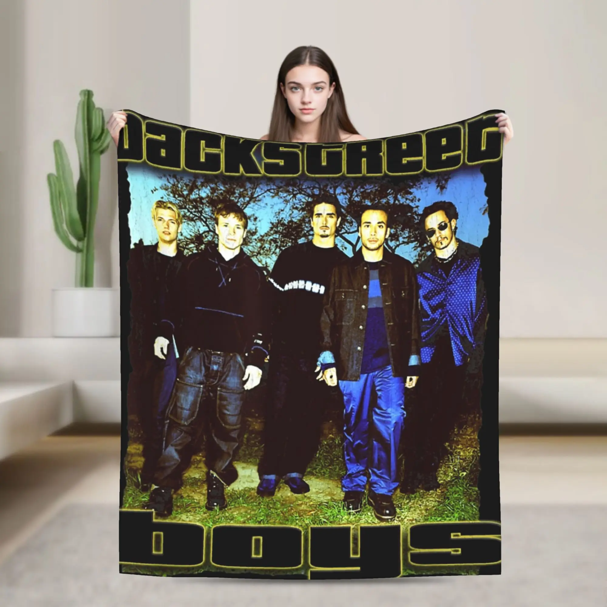 Backstreets Boys Group Blanket Fleece All Season  Portable Ultra-Soft Throw Blanket for Bed Couch Plush Thin Quilt