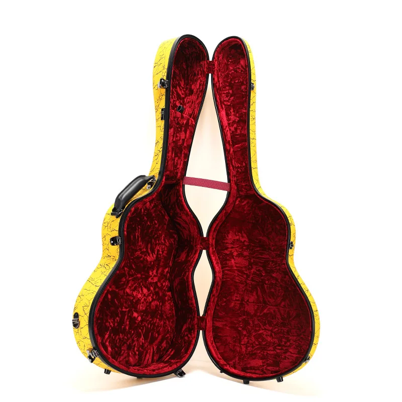Carbon Fiber Guitar Case Classical 39 Inch Straight Head Hard Shell Bag Leather