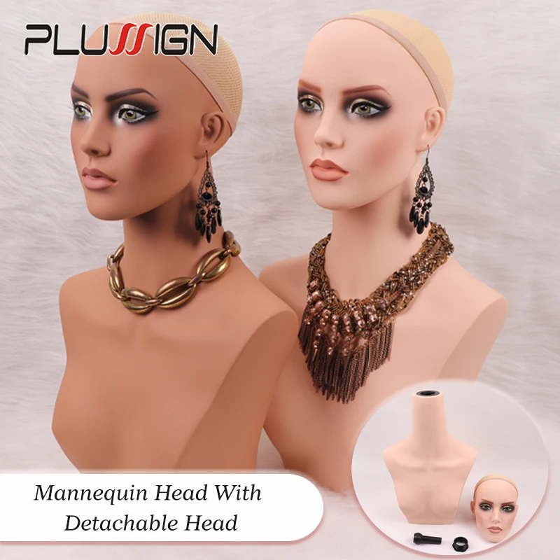 Nunify Detachable Head 1Pcs Realistic Manikin Head For Wig Display Without Shoulders Removable Mannequin Head Bust For Wigs