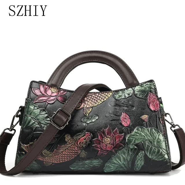 Luksusowa designerska torebka damska torba na jedno ramię Retro złota rybka przekątna torba krzyżowa wysokiej jakości torebka biurowa nowa torebka typu crossbody